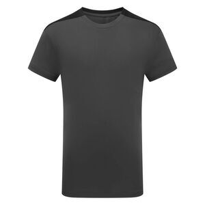 TriDri Childrens/Kids Performance Contrast T-Shirt / Charcoal/Black